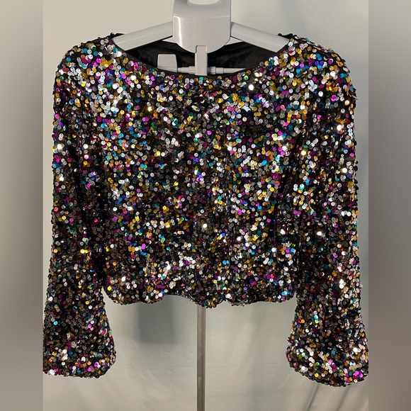 Sequin Multicolor Women's Top size XL - NWOT - Picture 3 of 9